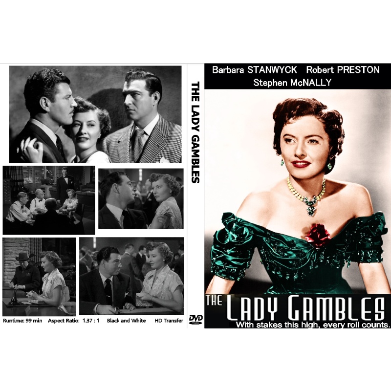 THE LADY GAMBLES (1949) Barbara Stanwyck Tony Curtis