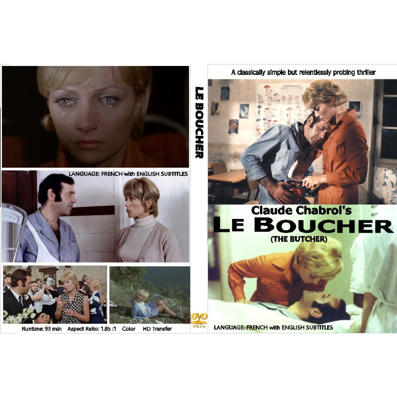 LA BOUCHER aka THE BUTCHER DVD (1970) Stéphane Audran, Jean Yanne FRENCH with ENGLISH SUBTITLES