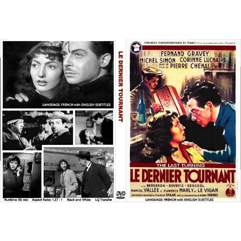 LE DERNIER TOURNANT aka THE LAST TURNING (1939) Fernand Gravey, Michel Simon, DVD FRENCH with ENGLISH SUBTITLES