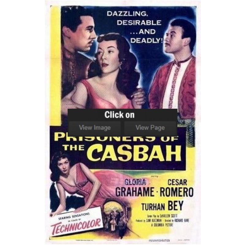 Prisoners of the Casbah 1953 Gloria Grahame, Cesar Romero and Turhan Bey.