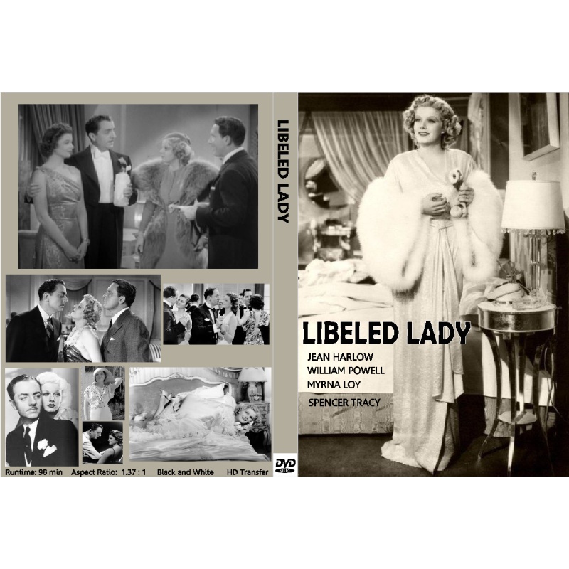 LIBELED LADY (1936) Myrna Loy William Powell Spencer Tracy Jean Harlow