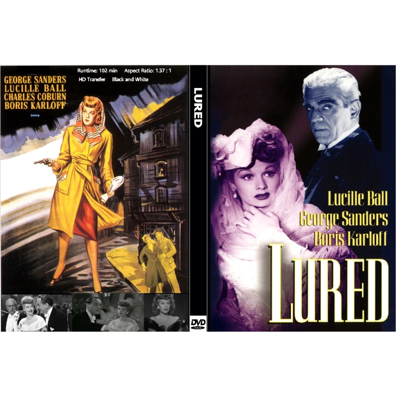 LURED (1947) Lucille Ball George Sanders Boris Karloff