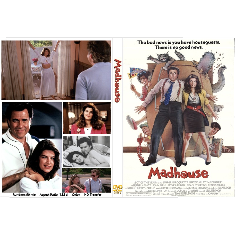 MADHOUSE (1990) DVD Richard Alexander, Kirstie Alley, John Larroquette