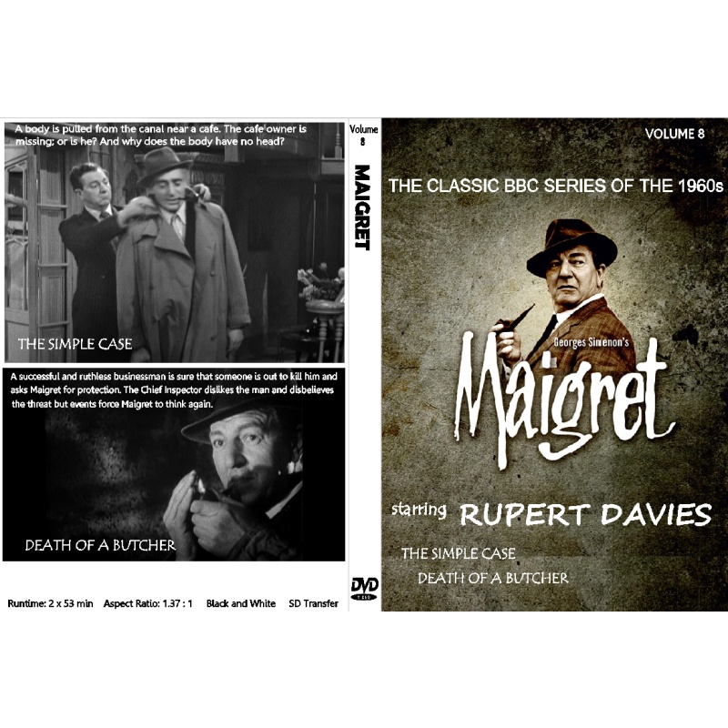 MAIGRET (1960s TV Series with Rupert Davies as Maigret) Vol 8