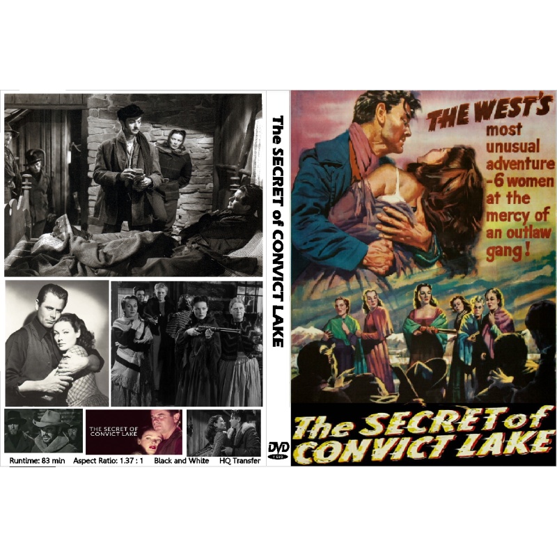 THE SECRET OF CONVICT LAKE (1951) DVD Glenn Ford Gene Tierney Ethel Barrymore