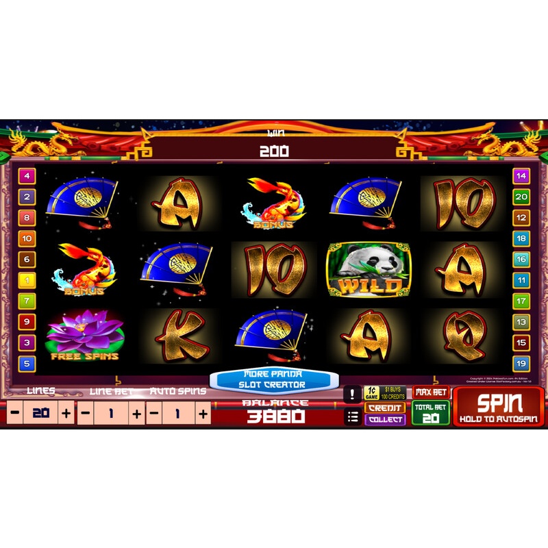 More Panda Slot Creator - Create Play and Share - Dual Screen Arcade Pokies Pc