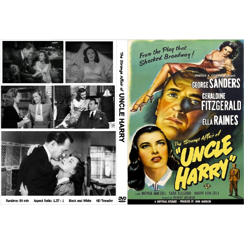 THE STRANGE AFFAIR OF UNCLE HARRY (1945) Film-Noir George Sanders Ella Raines Geraldine Fitzgerald