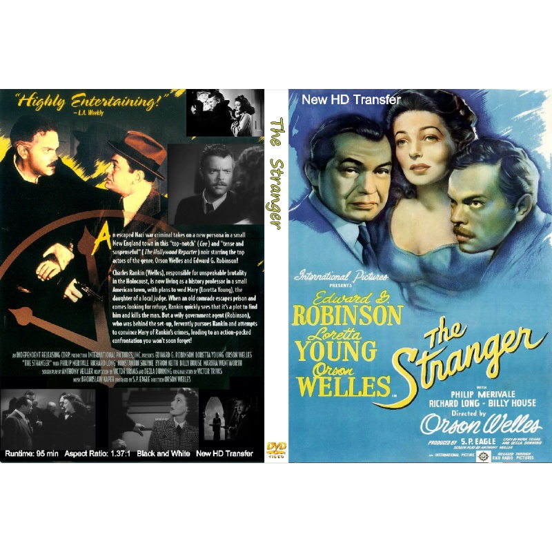 THE STRANGER (1946) DVD Orson Welles Edward G. Robinson Loretta Young