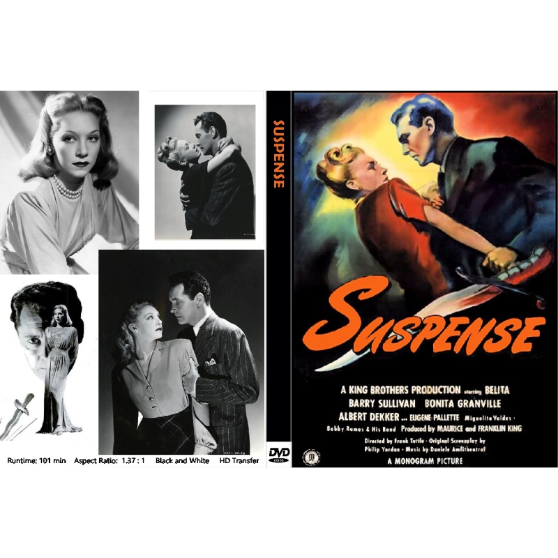 SUSPENSE (1946) DVD Film-Noir Belita Barry Sullivan Bonita Granville