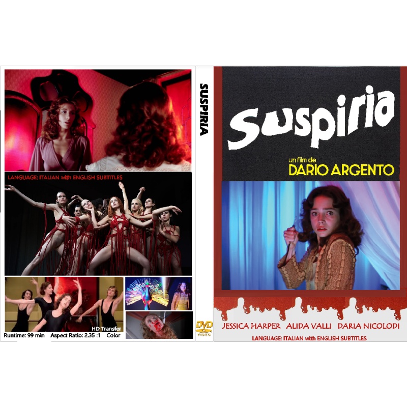 SUSPIRIA (1977) DVD Dario Argento Jessica Harper Stefania Casini