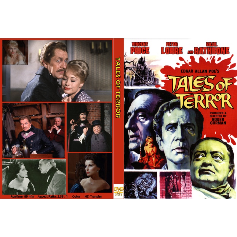 TALES OF TERROR (1962) Vincent Price Peter Lorre Basil Rathbone