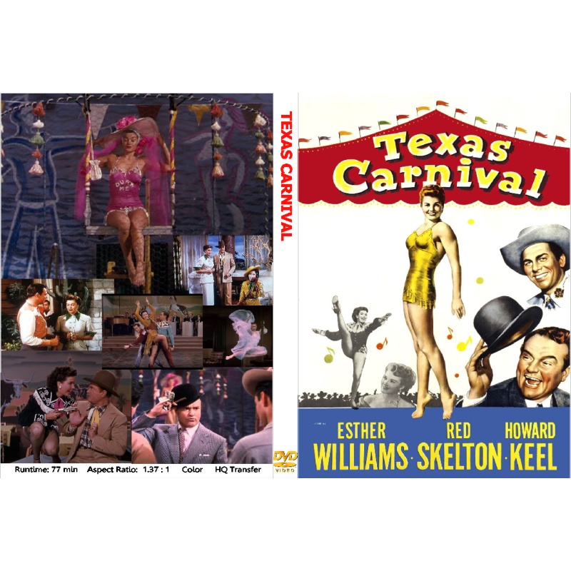 TEXAS CARNIVAL Esther Williams Red Skelton Howard Keel