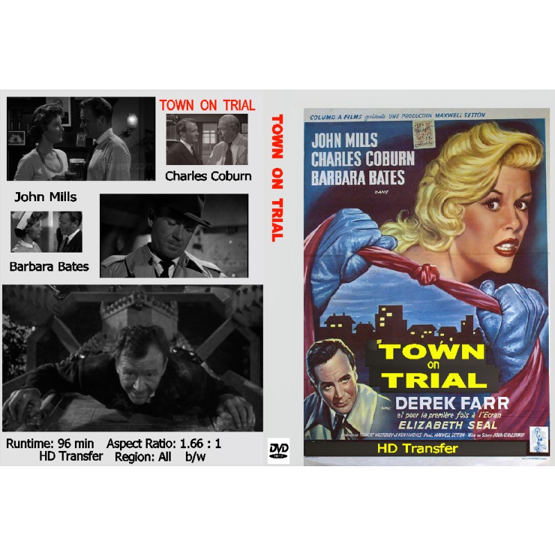 TOWN ON TRIAL John Mills Charles Coburn Barbara Bates