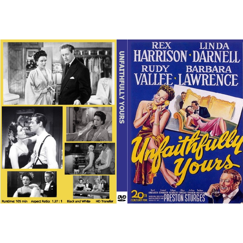 UNFAITHFULLY YOURS Rex Harrison Linda Darnell