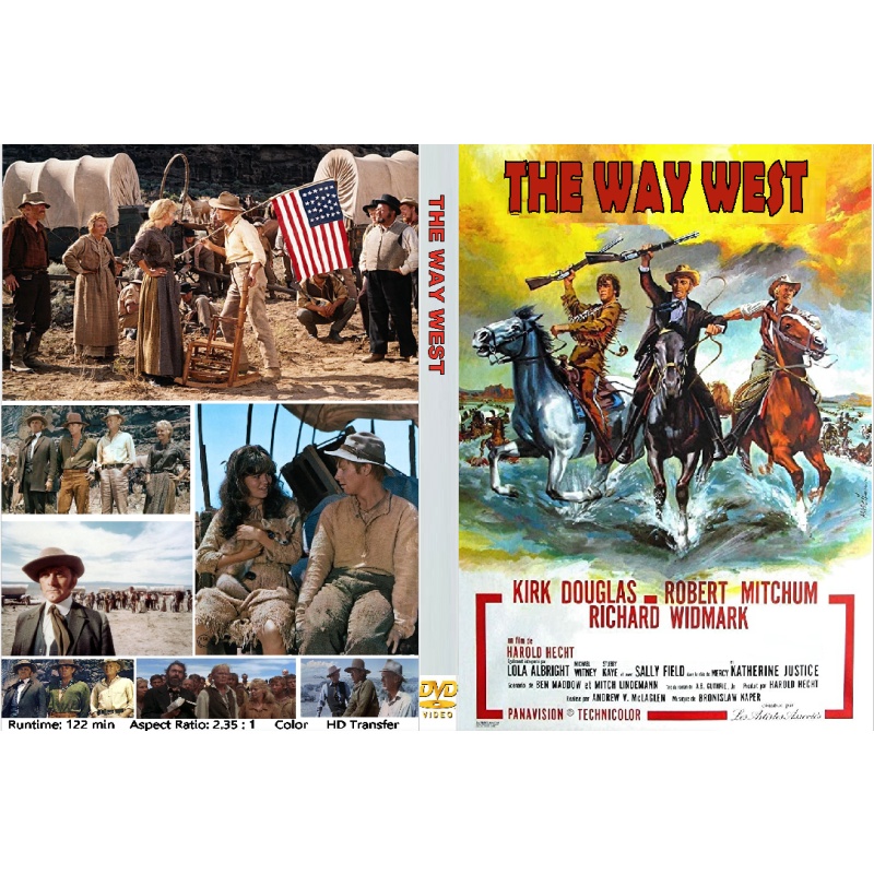 THE WAY WEST  Kirk Douglas Robert Mitchum