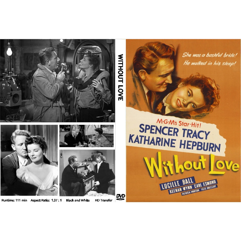 WITHOUT LOVE DVD Spencer Tracy, Katharine Hepburn