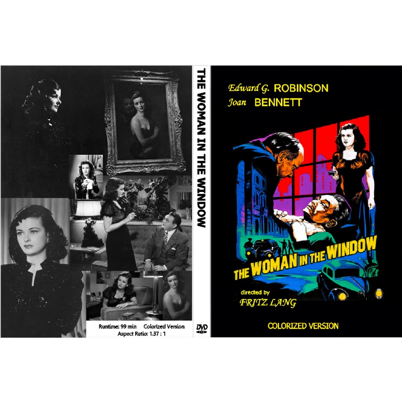 WOMAN IN THE WINDOW by Fritz Lang DVD COLORIZED VERSION Edward G Robinson Joan Bennett