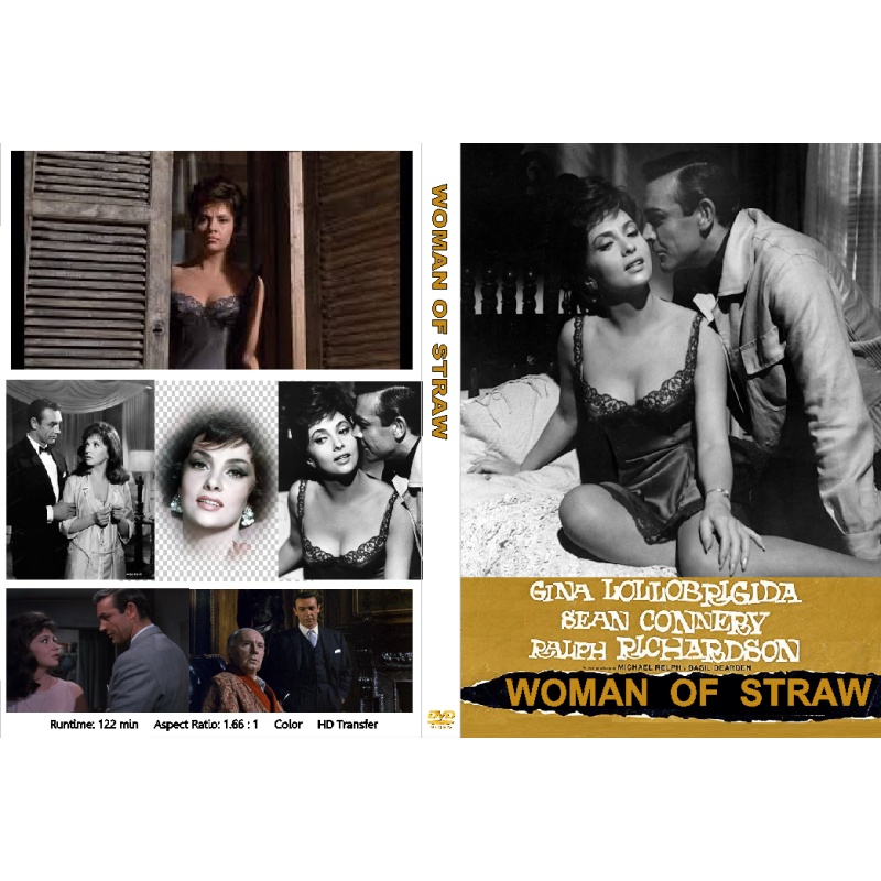 WOMAN OF STRAW DVD Gina Lollobrigida, Sean Connery