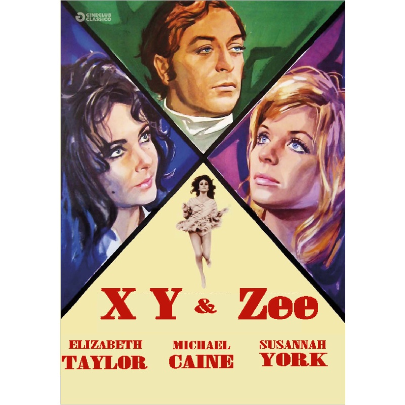 X Y AND Z (1972) Elizabeth Taylor Michael Caine Susannah York