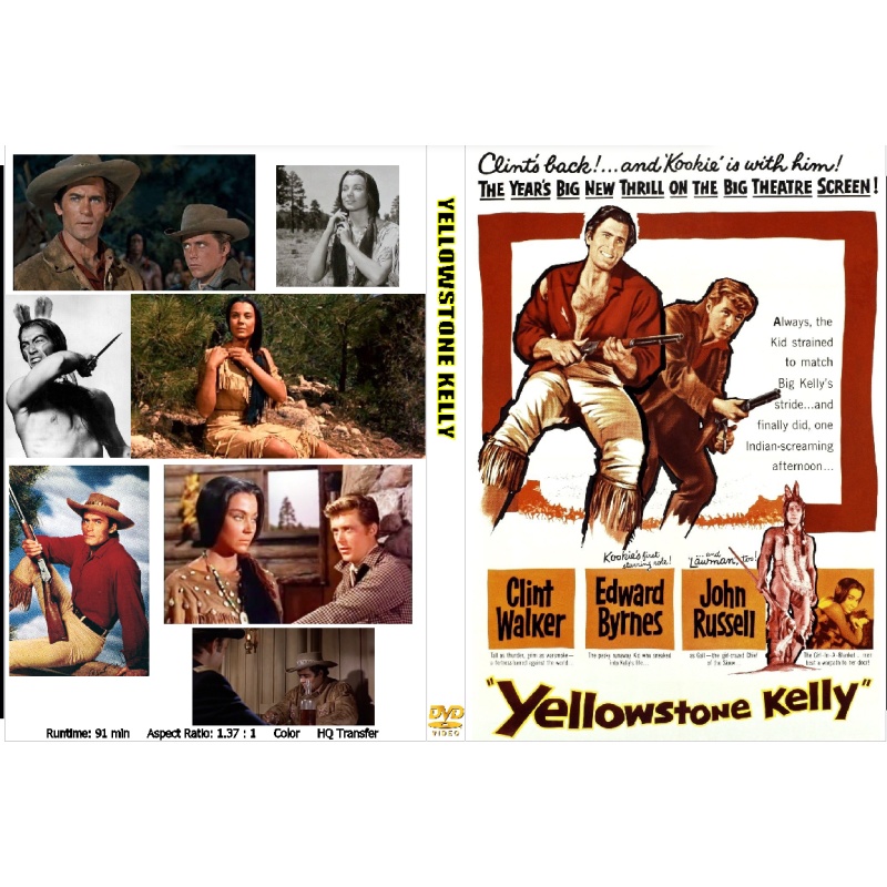 YELLOWSTONE KELLY DVD Clint Walker