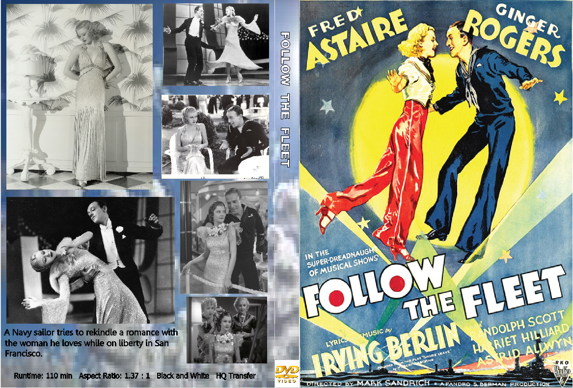 FOLLOW THE FLEET (1936) Fred Astaire Ginger Rogers Lucille Ball ...